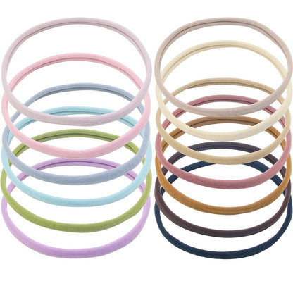 XIMA 13-Piece Nylon Seamless Large Headbands for Women - Elastic Stretch Sport Yoga Hair Style Head Wraps (Mix Colors) Avelisse