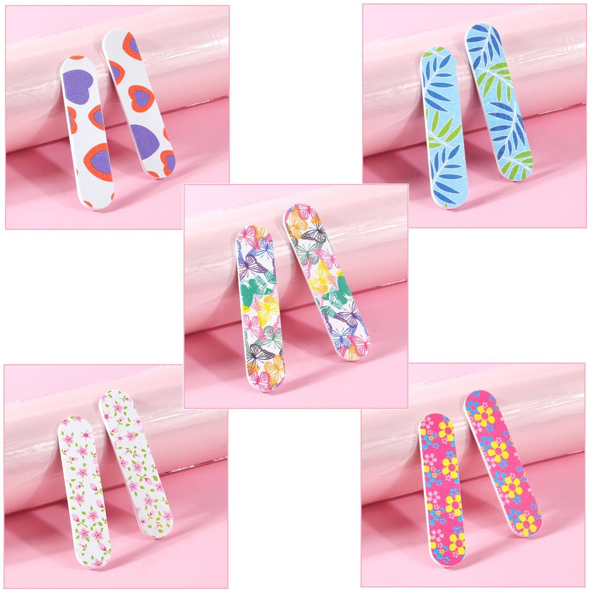 EastyGold 10-Pack Disposable Nail Files & Buffers – Double-Sided Mini Emery Boards for Natural Nails, Acrylics, and More (Multi Colors) - görsel 5