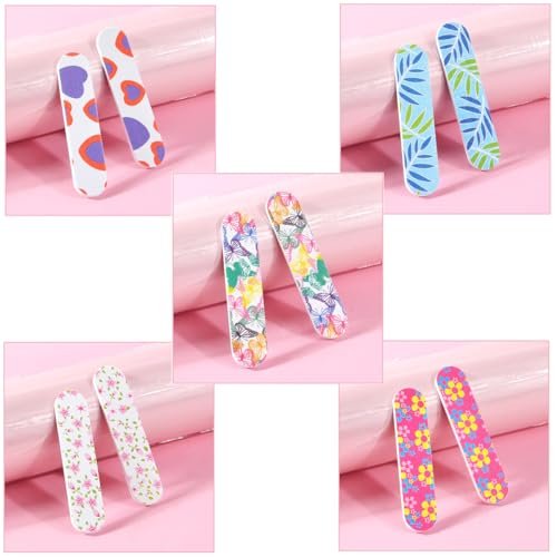 EastyGold 10-Pack Disposable Nail Files & Buffers – Double-Sided Mini Emery Boards for Natural Nails, Acrylics, and More (Multi Colors) - görsel 6