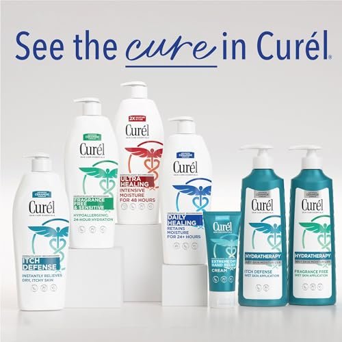 Curel Daily Healing Body Lotion for Dry Skin, Hydrating Body Lotion with Advanced Ceramides Complex, Dermatologist Recommended, 13 Oz, Pack of 3 Avelisse