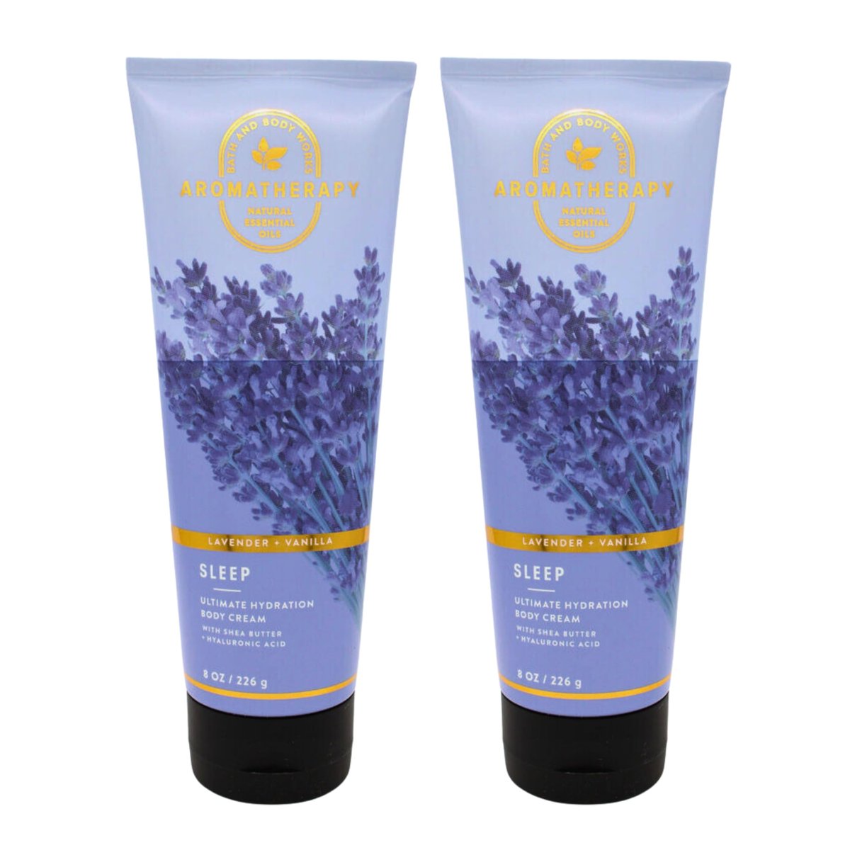 Bath & Body Works Ultra Shea Body Cream Lavender Vanilla 8 oz (Pack of 2) - Intense Moisture Avelisse