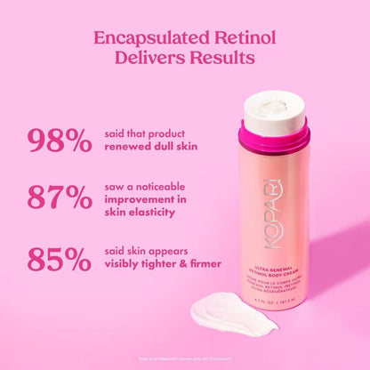 Kopari Ultra Renewal Retinol Body Cream - Infused with Acai & Encapsulated Retinol for Fine Lines, Crepey Skin, Collagen Boost - 4.7 oz Avelisse