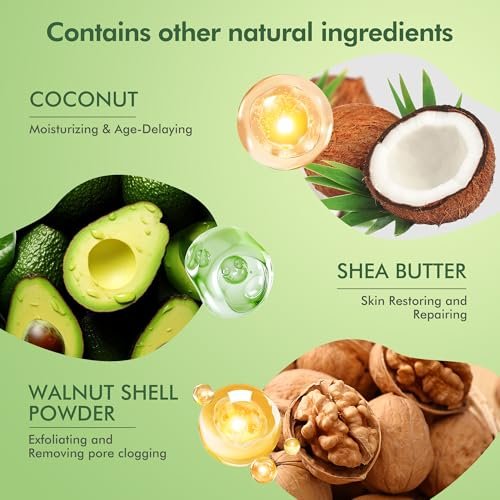 Berlaney Armpit Detox and Scrub with Shea Butter and Coconut - Exfoliating Body Scrub for Odor Removal, Deep Cleansing, and Smooth Skin (8.8 oz) Avelisse