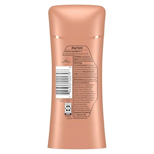 SheaMoisture Antiperspirant Deodorant Stick Fresh Coconut & Hibiscus 2 Count - 48HR Sweat & Odor Protection, No Parabens, No Mineral Oil, 2.6 oz Each - görsel 3