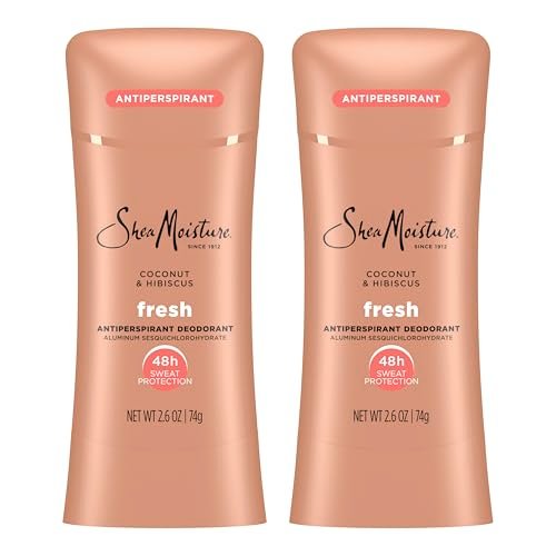 SheaMoisture Antiperspirant Deodorant Stick Fresh Coconut & Hibiscus 2 Count - 48HR Sweat & Odor Protection, No Parabens, No Mineral Oil, 2.6 oz Each - görsel 1