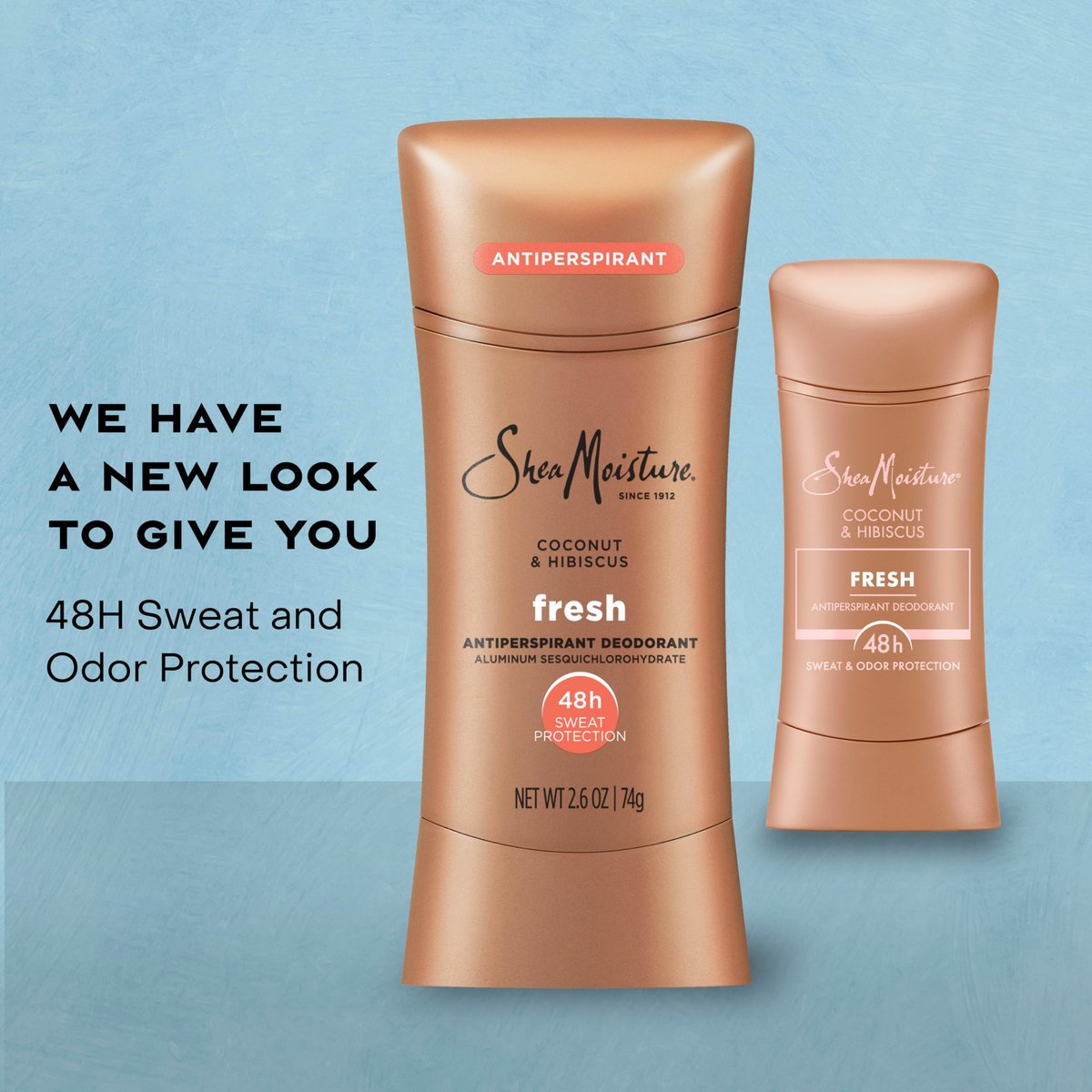 SheaMoisture Antiperspirant Deodorant Stick Fresh Coconut & Hibiscus 2 Count - 48HR Sweat & Odor Protection, No Parabens, No Mineral Oil, 2.6 oz Each - görsel 6