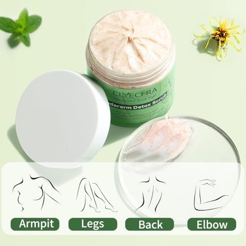 Peppermint Underarm Detox Scrub – Armpit Body Scrub for Women, Exfoliating & Deep Cleansing Scrub for Odor Relief, Moisturizes Armpits, Elbows, Knees & Whole Body (7.23 oz) - görsel 10