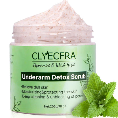 Peppermint Underarm Detox Scrub – Armpit Body Scrub for Women, Exfoliating & Deep Cleansing Scrub for Odor Relief, Moisturizes Armpits, Elbows, Knees & Whole Body (7.23 oz)