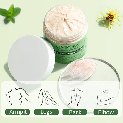 Peppermint Underarm Detox Scrub – Armpit Body Scrub for Women, Exfoliating & Deep Cleansing Scrub for Odor Relief, Moisturizes Armpits, Elbows, Knees & Whole Body (7.23 oz)