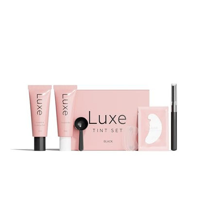 Luxe Cosmetics New Version 2025 Black Lash & Brow Color - Long Lasting Temporary Tint (Up to 4 Weeks) - Vegan & Cruelty-Free - Salon & Home Use