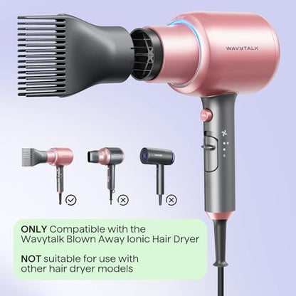 Wavytalk Grey Comb Nozzle – Compatible with Wavytalk Blown Away Ionic Hair Dryer (49.6mm Internal Diameter)
