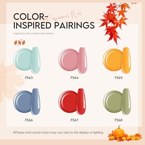 Morovan Nail Polish Set: Fall Quick Dry Fingernail Polish Kit - 6 Orange & Fall Shades, 0.06 oz Each, Glossy Finish, DIY Gift for Women - görsel 13