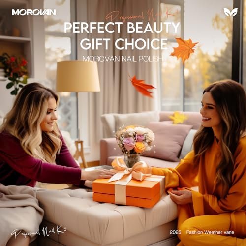 Morovan Nail Polish Set: Fall Quick Dry Fingernail Polish Kit - 6 Orange & Fall Shades, 0.06 oz Each, Glossy Finish, DIY Gift for Women - görsel 15