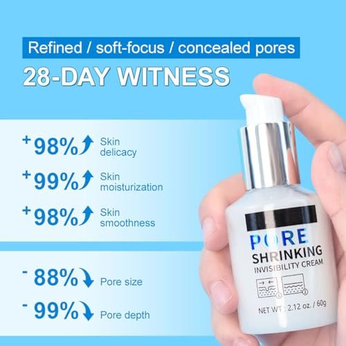 Grospe Pore Invisible Cream – Pore Minimizer & Reducer, Oil Control Firming Moisturizer, Conceals Pores & Lightens Fine Lines (2.12 oz) - görsel 8