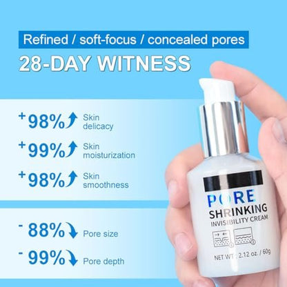 Grospe Pore Invisible Cream – Pore Minimizer & Reducer, Oil Control Firming Moisturizer, Conceals Pores & Lightens Fine Lines (2.12 oz)