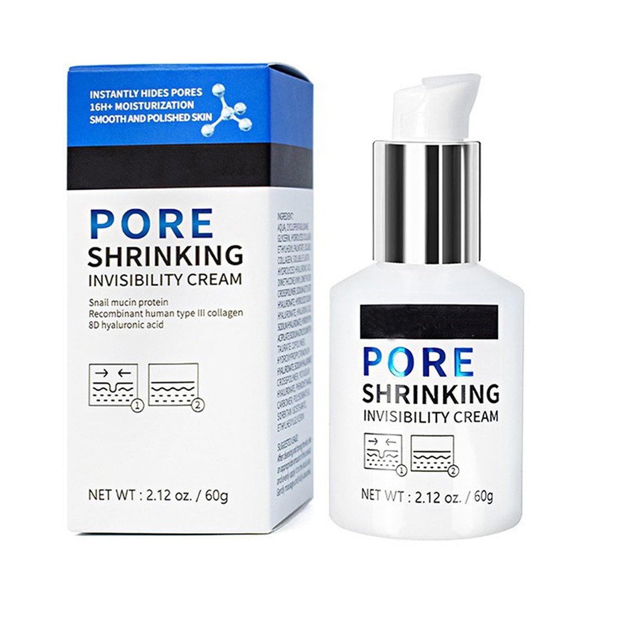 Grospe Pore Invisible Cream – Pore Minimizer & Reducer, Oil Control Firming Moisturizer, Conceals Pores & Lightens Fine Lines (2.12 oz) - görsel 1