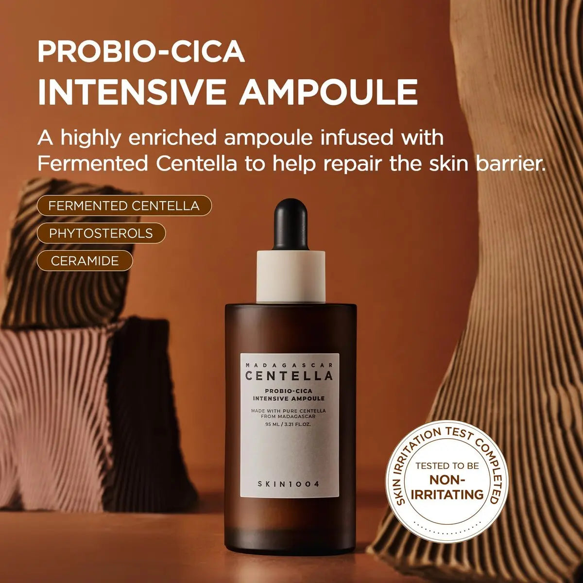 SKIN1004 Probio Cica Intensive Ampoule - Centella Serum with Ceramide for Nourishing & Soothing, 3.21 fl oz (95ml) Avelisse