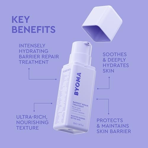 BYOMA Barrier Repair Treatment - Intensely Hydrating Moisturizer for Dry, Sensitive Skin with Avocado Oil, Squalane & Ectoin - Reduces the Appearance of Fine Lines & Wrinkles - 50mL - görsel 5