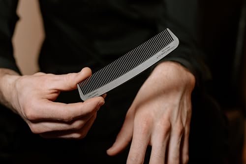 Chicago Comb Model 3 Carbon Fiber Fine-Tooth Comb – Made in USA, Anti-Static, 5.5 Inches (14 cm) – EDC Pocket Travel Comb for Hair and Beards Avelisse
