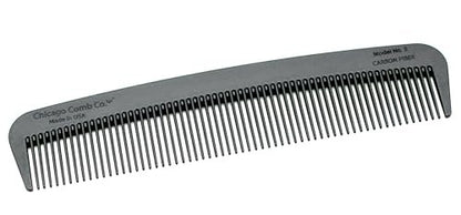 Chicago Comb Model 3 Carbon Fiber Fine-Tooth Comb – Made in USA, Anti-Static, 5.5 Inches (14 cm) – EDC Pocket Travel Comb for Hair and Beards Avelisse