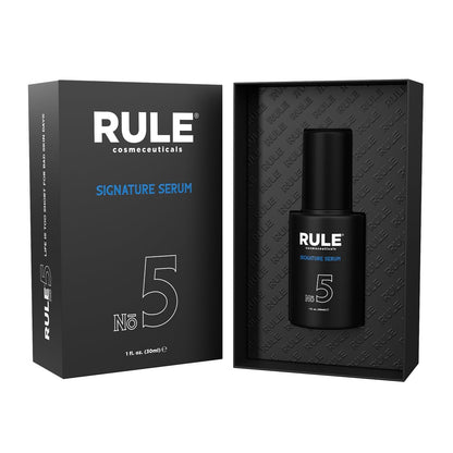 RULE No.5 Vitamin C Face Serum for Men - Anti-Aging Serum with Hyaluronic Acid, Caviar & Niacinamide, Brightening & Firming, 30 mL