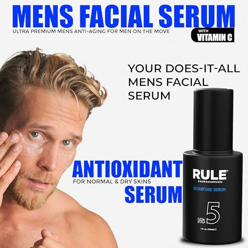 RULE No.5 Vitamin C Face Serum for Men - Anti-Aging Serum with Hyaluronic Acid, Caviar & Niacinamide, Brightening & Firming, 30 mL - görsel 6
