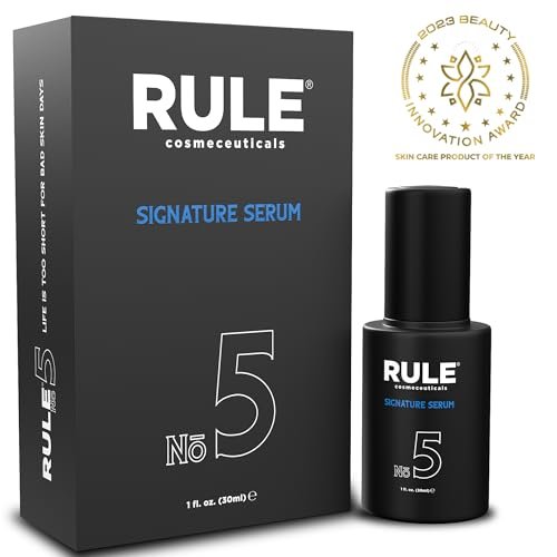 RULE No.5 Vitamin C Face Serum for Men - Anti-Aging Serum with Hyaluronic Acid, Caviar & Niacinamide, Brightening & Firming, 30 mL - görsel 14