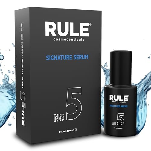 RULE No.5 Vitamin C Face Serum for Men - Anti-Aging Serum with Hyaluronic Acid, Caviar & Niacinamide, Brightening & Firming, 30 mL - görsel 4