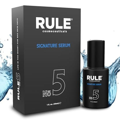 RULE No.5 Vitamin C Face Serum for Men - Anti-Aging Serum with Hyaluronic Acid, Caviar & Niacinamide, Brightening & Firming, 30 mL