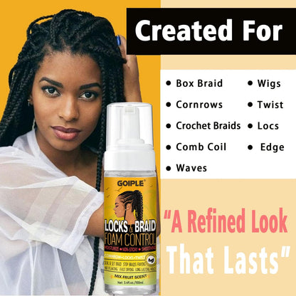 Goiple Edge Control Wax for Women - Strong Hold, Non-Greasy, Flake-Free Styling Wax for Black Hair with Rosemary Oil - Braiding Gel & Mousse for Shine (7-Pack, 0.57 oz each) Avelisse
