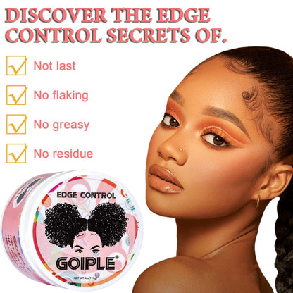 Goiple Edge Control Wax for Women - Strong Hold, Non-Greasy, Flake-Free Styling Wax for Black Hair with Rosemary Oil - Braiding Gel & Mousse for Shine (7-Pack, 0.57 oz each) Avelisse
