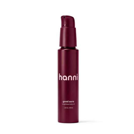 HANNI Good Aura Dry Body Oil - Lightweight After-Shower Moisturizer with Jojoba, Coconut, Baobab, and Buriti Oils, Non-Greasy Skincare for Soft Skin, 100 mL / 3.38 oz Avelisse