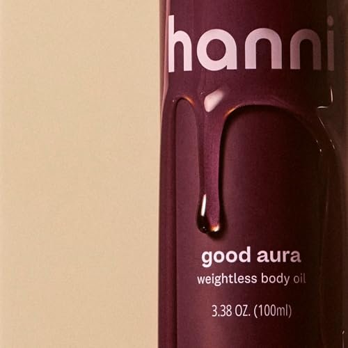 HANNI Good Aura Dry Body Oil - Lightweight After-Shower Moisturizer with Jojoba, Coconut, Baobab, and Buriti Oils, Non-Greasy Skincare for Soft Skin, 100 mL / 3.38 oz Avelisse