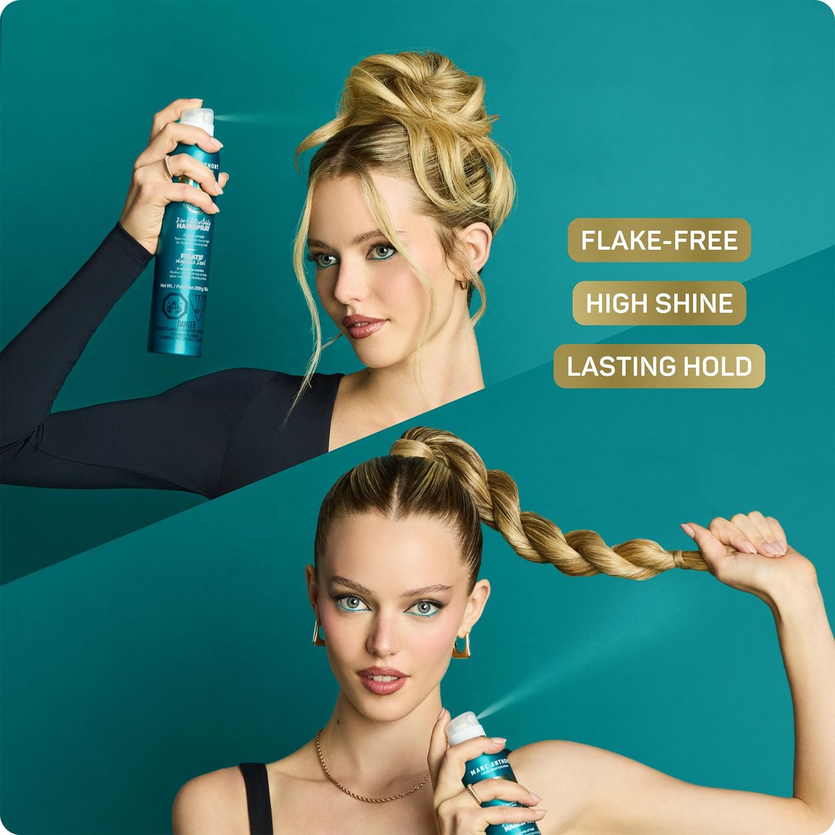 Marc Anthony Style Flex 2-in-1 Adjustable Hairspray - Flexible to Extra Strong Hold, Flake-Free Finishing & Styling Spray for Controlled Look, 9.5 oz - görsel 9