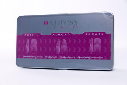 Nail Factory Xpress Gel Nail Kit - 330 Soft Gel Tips in Coffin, Almond & Square Shapes