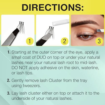 Ardell Active Lash Clusters Dash – Waterproof DIY Eyelash Extensions, Multi-Length Individual Lashes, Reusable, 40 Count Avelisse
