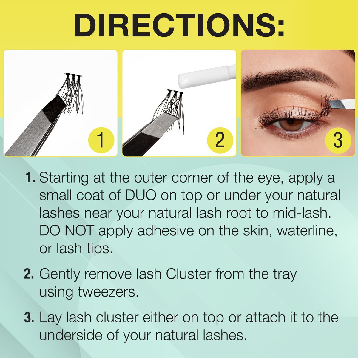 Ardell Active Lash Clusters Dash – Waterproof DIY Eyelash Extensions, Multi-Length Individual Lashes, Reusable, 40 Count Avelisse