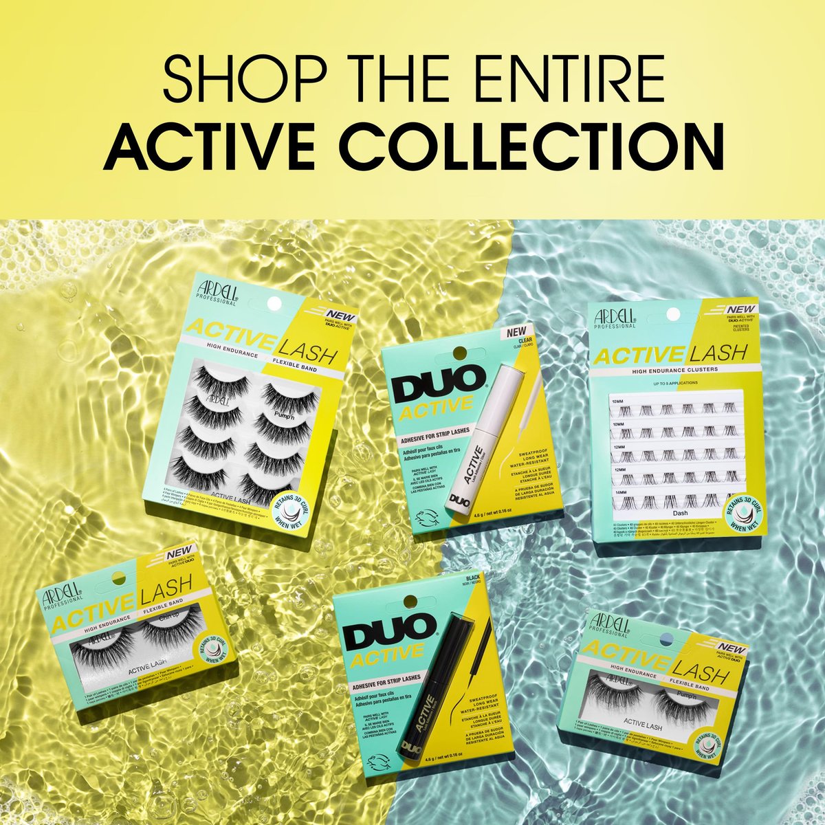 Ardell Active Lash Clusters Dash – Waterproof DIY Eyelash Extensions, Multi-Length Individual Lashes, Reusable, 40 Count Avelisse