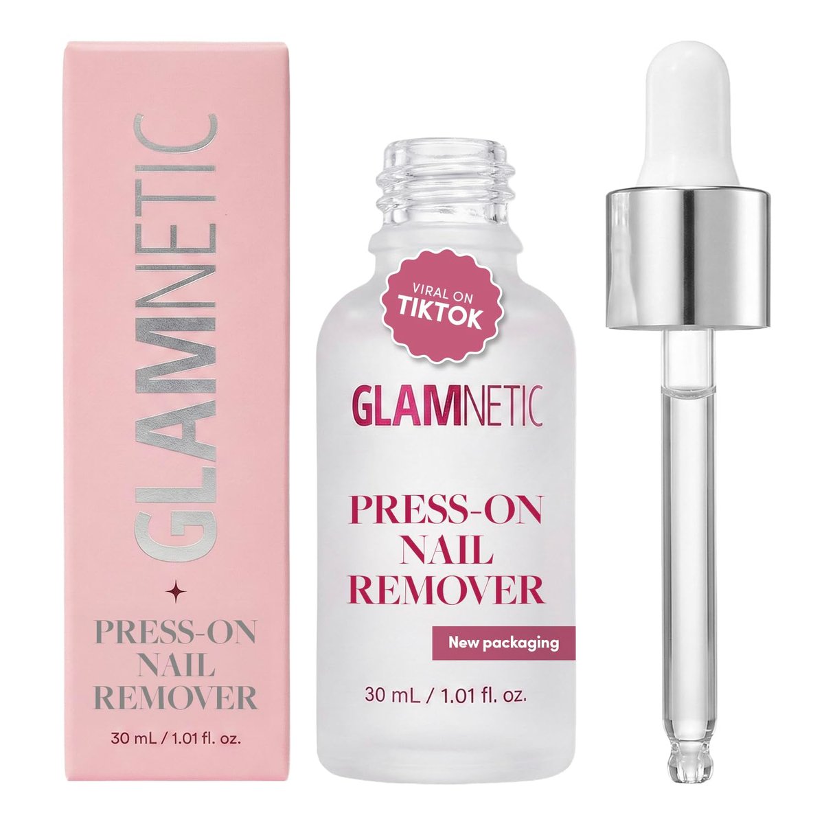 Glamnetic Press On Nail Remover - Odorless, No Acetone, Gentle Serum for Fake Nails - 30 ml/1.01 fl. oz. Avelisse