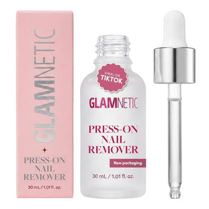 Glamnetic Press On Nail Remover - Odorless, No Acetone, Gentle Serum for Fake Nails - 30 ml/1.01 fl. oz. Avelisse