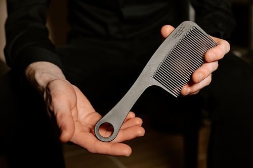 Chicago Comb Model 14 Carbon Fiber Comb - Anti-Static Detangling & Styling Comb for Men and Women, Made in USA, 8.4 Inches Avelisse
