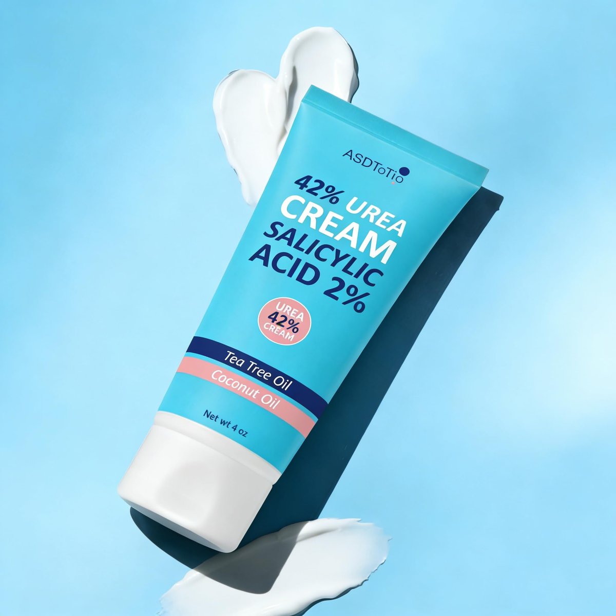 ASDToTio Urea Cream 42% - Intensive Foot Care for Dry Cracked Heels with 2% Salicylic Acid, Tea Tree Oil, Shea Butter & Aloe Vera - 4 oz - görsel 10