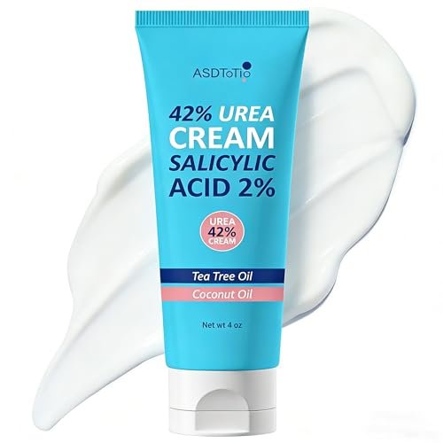 ASDToTio Urea Cream 42% - Intensive Foot Care for Dry Cracked Heels with 2% Salicylic Acid, Tea Tree Oil, Shea Butter & Aloe Vera - 4 oz - görsel 1