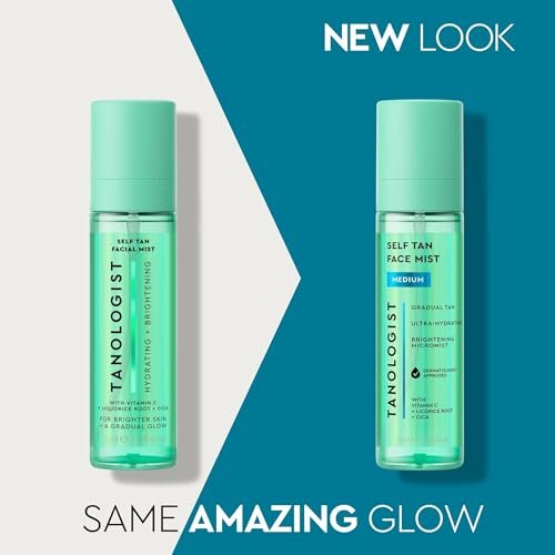 Tanologist Self Tan Face Mist, Medium Shade, Hydrating Tanning Spray, Streak-Free, Radiant Finish, Paraben-Free, No Fake Tan Smell, For All Skin Types, 3.38 fl. oz/100 ml Bottle - görsel 4