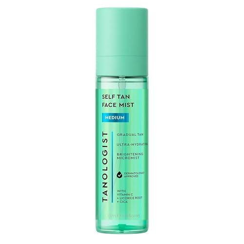 Tanologist Self Tan Face Mist, Medium Shade, Hydrating Tanning Spray, Streak-Free, Radiant Finish, Paraben-Free, No Fake Tan Smell, For All Skin Types, 3.38 fl. oz/100 ml Bottle - görsel 2