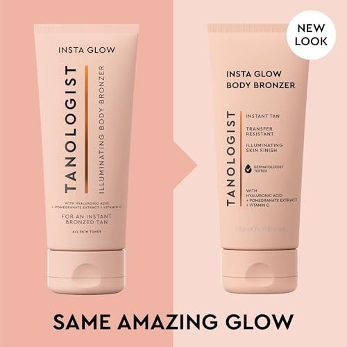 Tanologist Insta Glow Body Bronzer - Instant Illuminating Self-Tanner with Hyaluronic Acid & Vitamin C, Streak-Free Radiant Finish for All Skin Tones, 5.75 fl oz Avelisse