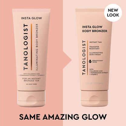 Tanologist Insta Glow Body Bronzer - Instant Illuminating Self-Tanner with Hyaluronic Acid & Vitamin C, Streak-Free Radiant Finish for All Skin Tones, 5.75 fl oz Avelisse
