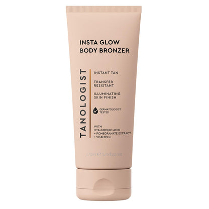 Tanologist Insta Glow Body Bronzer - Instant Illuminating Self-Tanner with Hyaluronic Acid & Vitamin C, Streak-Free Radiant Finish for All Skin Tones, 5.75 fl oz Avelisse