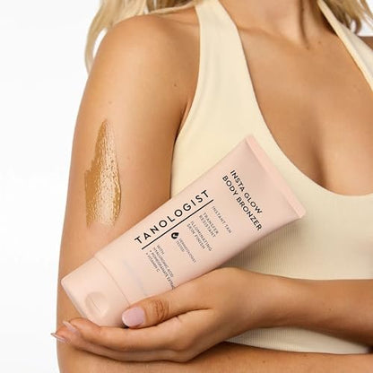 Tanologist Insta Glow Body Bronzer - Instant Illuminating Self-Tanner with Hyaluronic Acid & Vitamin C, Streak-Free Radiant Finish for All Skin Tones, 5.75 fl oz Avelisse