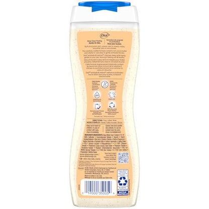 Dial Exfoliate & Restore Cocoa Butter & Orange Extract Body Wash, 16 Fl Oz (Pack of 4), with Vitamin E, Gentle, Dermatologist-Tested, No Parabens & Sulfates